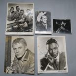 Signed photos including Nat King Cole, Adam Faith, The Deep River Boys,