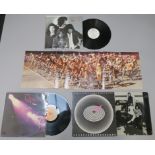 Queen three LP vinyl records including Queen EMC 3006 plus Jazz gatefold EMA 788(I) with poster