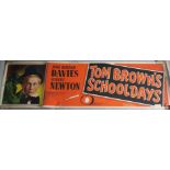 Tom Browns Schooldays 1951 United Artists cinema banner starring Robert Newton, 24 x 82 inch,