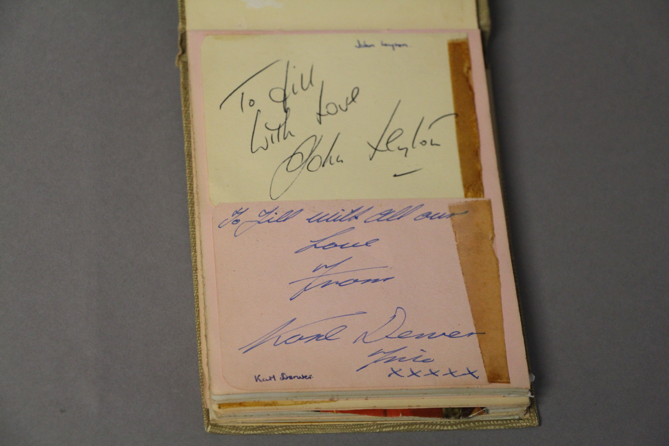 An Autograph book collected by a lady called Jill F whose full name and address appears in the book - Image 2 of 17