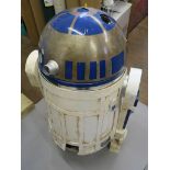 R2 - D2 Star Wars scratch built life-size model with rotating head built of plastic and metal and
