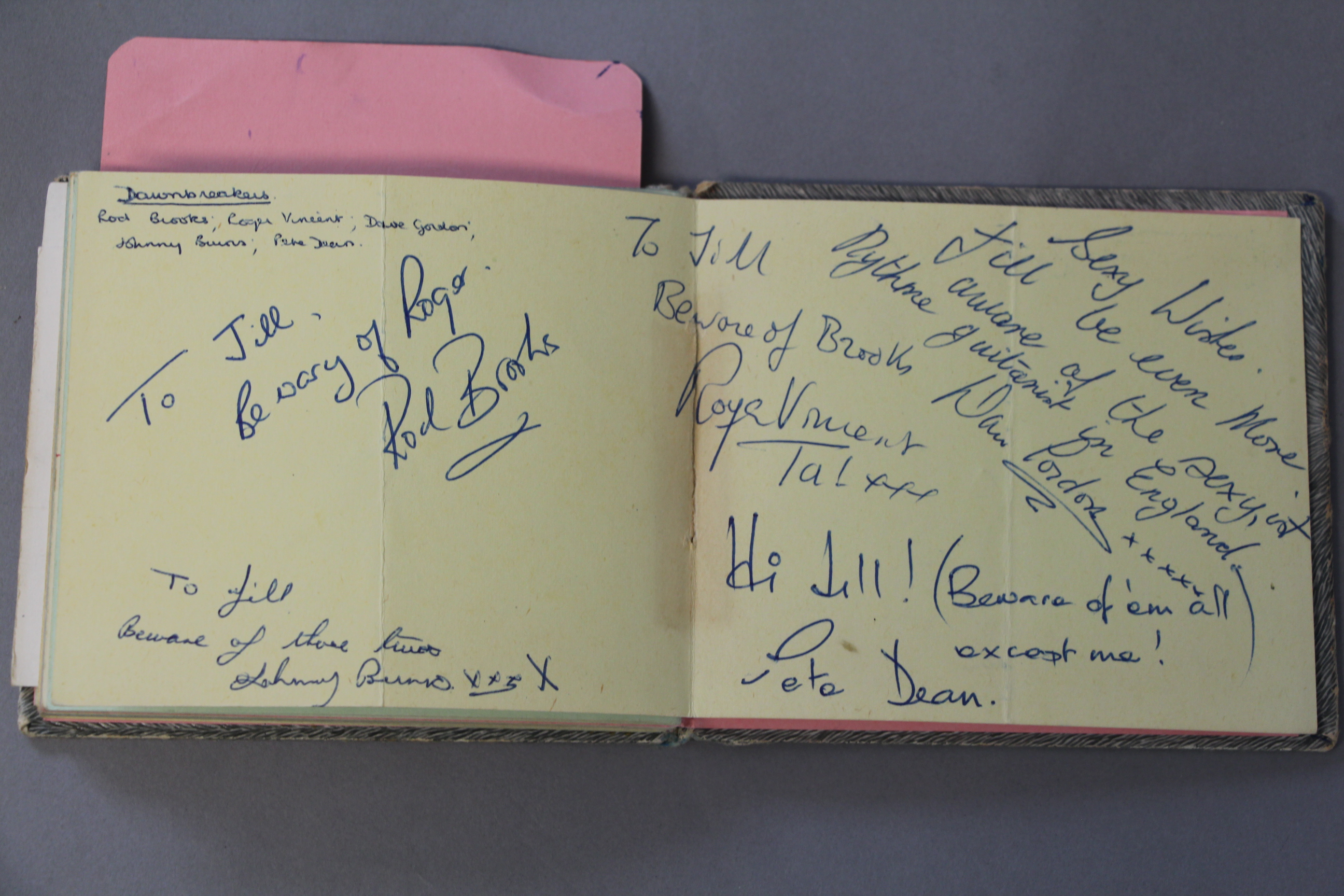 An autograph book with signatures and many car registrations of the groups collected personally by - Image 22 of 22