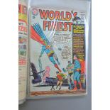 25 Vintage DC comics including Worlds Finest Comics featuring Batman & Superman nos 124,