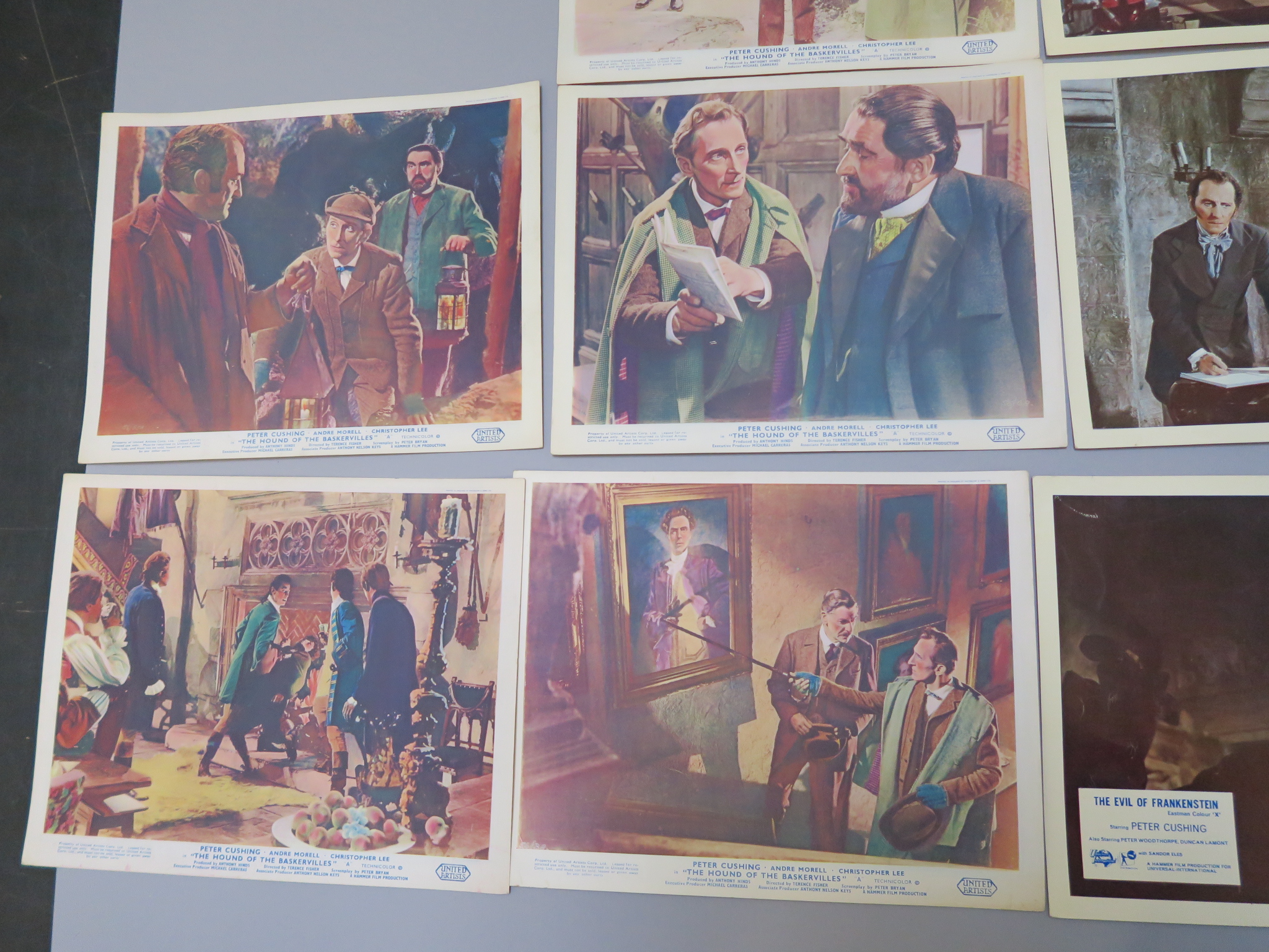 Peter Cushing British Front of House lobby cards 8 x 10 inch including a full set for "The Revenge - Image 2 of 3