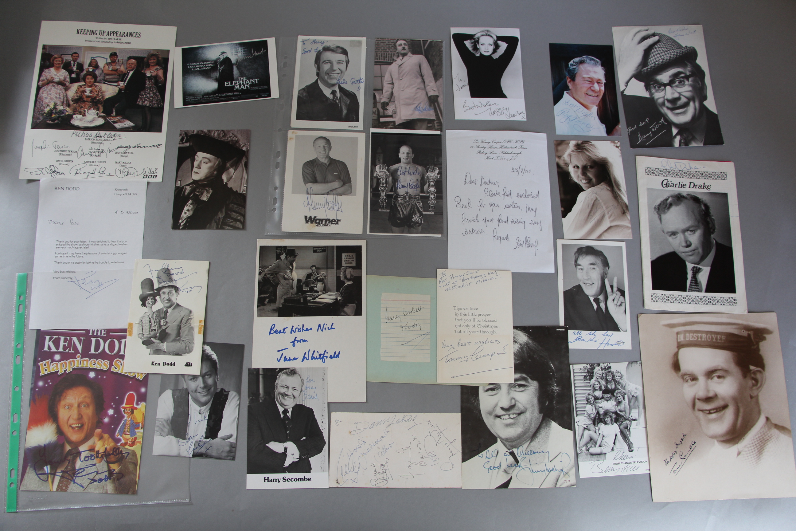 Collection of autographs many of which are on photos including Alec Guinness, John Hurt,