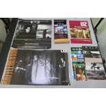 U2 programmes and promotional posters including "Where the Streets have no name" poster 24 x 24