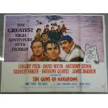 "Guns of Navarone" RR British Quad film poster 30 x 40 inch starring Gregory Peck,