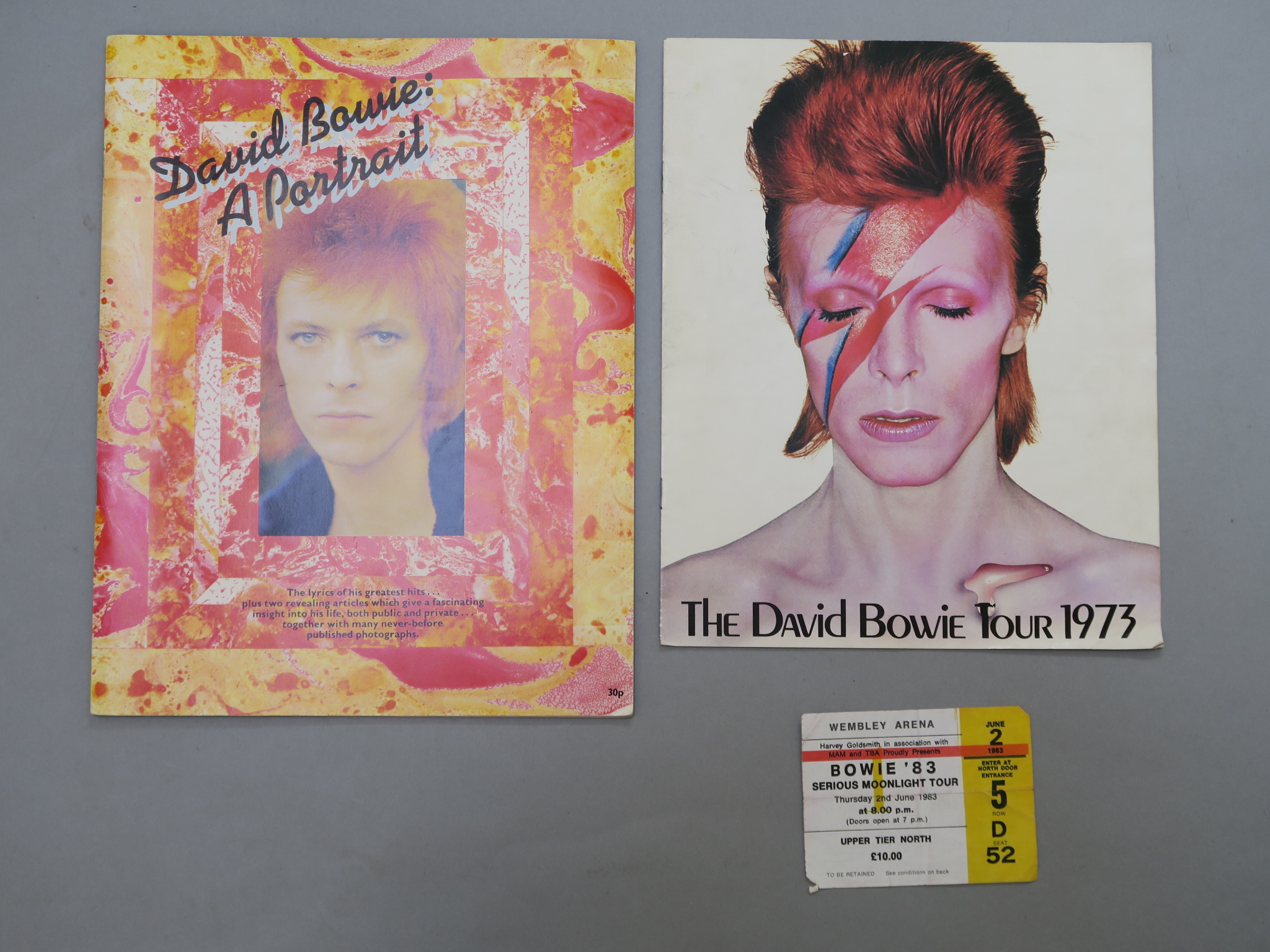 The David Bowie UK Tour II - 1973 original programme featuring full colour photos of David Bowie as