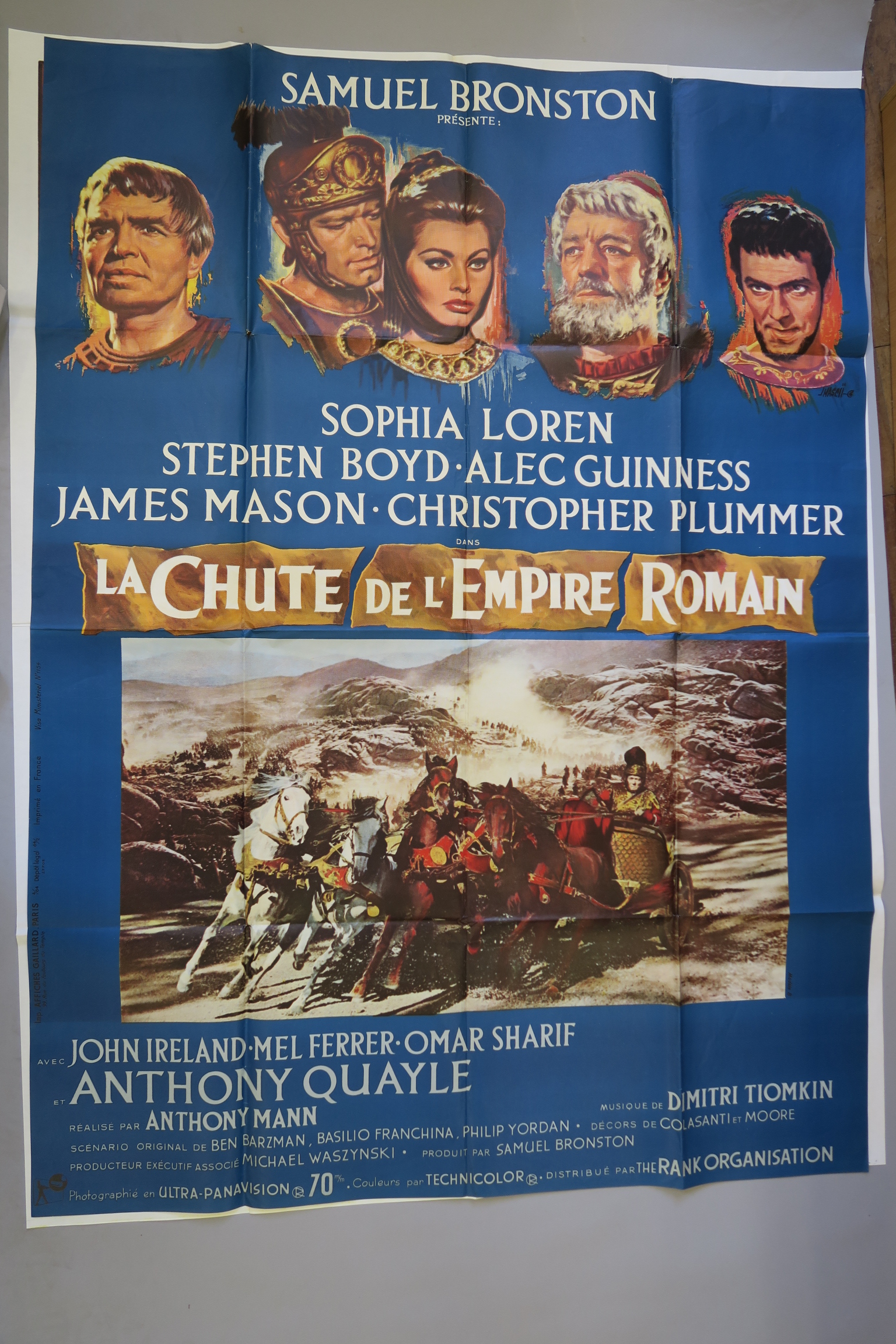 6 French Grande film posters inc Quo Vadis with art by Jean Mascii, Fall of the Roman Empire, - Image 2 of 6