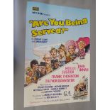 7 One sheet film posters including "Are You Being Served?" printed in England by the Tintern Press