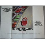 Ferris Buellers Day Off Original first release British Quad film poster from 1986,