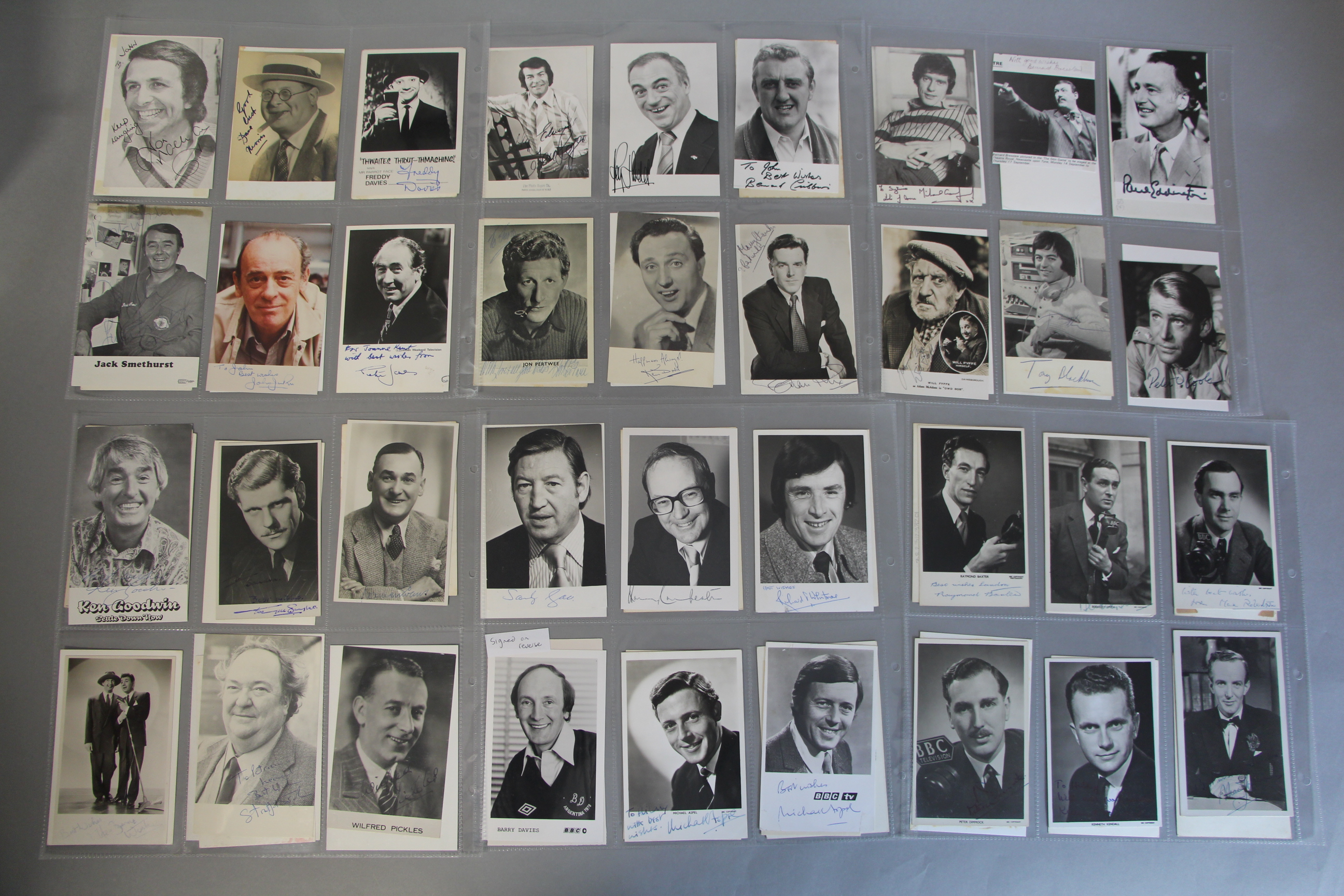 Collection of signed photo cards 6 x 4 inch approx including Charlie Drake x2, Arthur Askey x2 x2, - Image 4 of 8