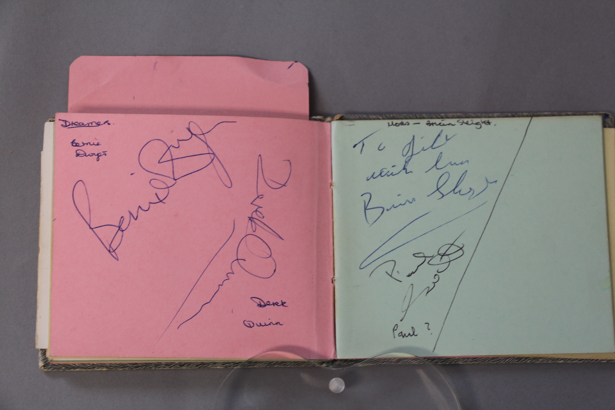 An autograph book with signatures and many car registrations of the groups collected personally by - Image 16 of 22