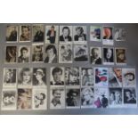 Collection of signed photo cards 6 x 4 inches or smaller including signatures by Joanna Lumley,