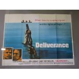 "Deliverance" British Quad film poster 30 x 40 inch folded, starring Burt Reynolds & Jon Voight,