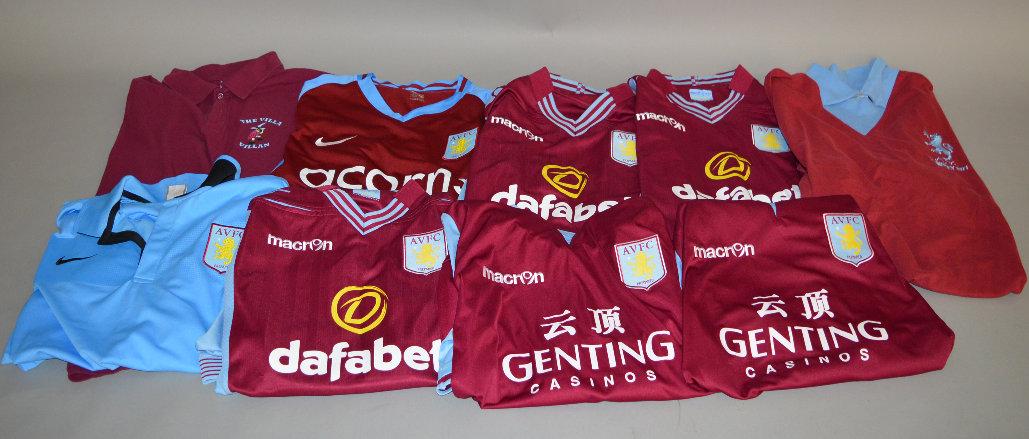 ASTON VILLA match worn football player shirts including Christian Benteke (20), - Image 2 of 2