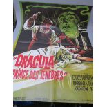 8 folded cinema posters including Hammer Films "Dracula Prince of Darkness" French Grande RR