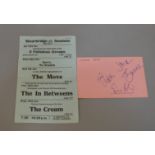 CREAM original signed card dated 18/1/67 with the original autographs of Eric Clapton,