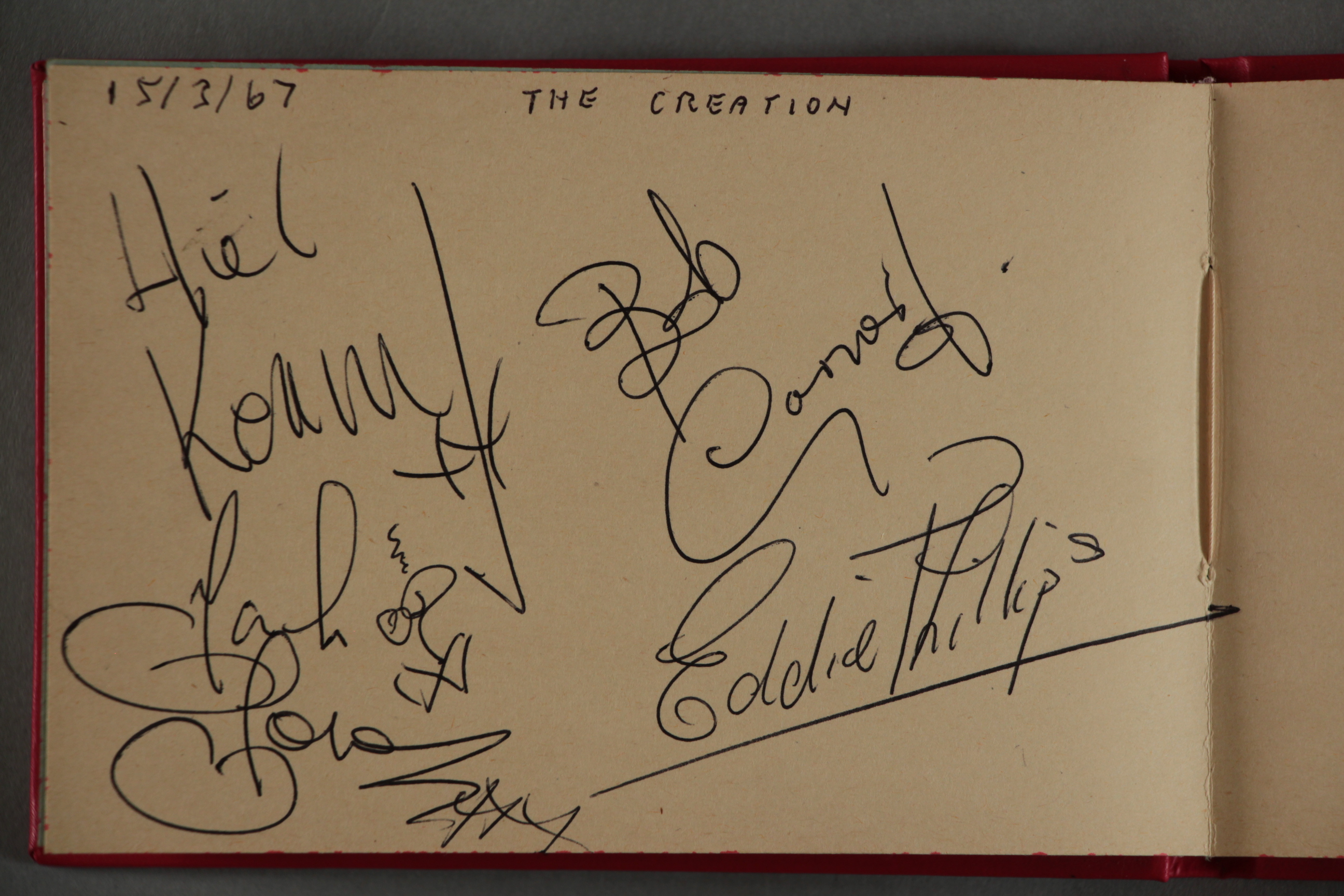 Autograph book of pop groups that performed at Stourbridge Town Hall from 16th November 1966 to 5th - Image 8 of 10