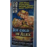 "Ice Cold in Alex" British three sheet film poster with printing by Electric Modern Printing Co Ltd,