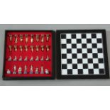 James Bond 007 1997 Mayfair chess set solid pewter finished with pure Gold & Silver plating comes