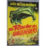 "Revenge of the Creature" 1954 Swedish original film poster 23 x 33 1/2 inches, folded.