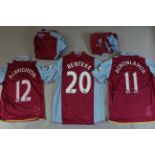 ASTON VILLA match worn football player shirts including Christian Benteke (20),