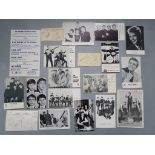 Collection of 1960s pop & rock band postcards and fan club photos, some signed,