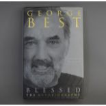 George Best signed "Blessed" autobiography hard back book signed on the title page in black felt