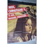 Collection of 31 large film posters including "Christiane F" (David Bowie) French Grande 62 x 56