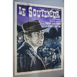 French Grande film posters to include; "Le Souteneur" with scooter art in French street scene,