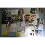 A collection of autographs inc some on photos inc some with COAs, some on leaflets Linda Blair,