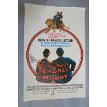 The Further Perils of Laurel and Hardy US one sheet film poster folded and one linen backed,