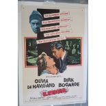 Collection of US one sheets linen backed "Libel" st Dirk Bogarde & Olivia De Havilland,