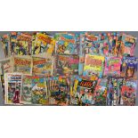 A collection of approximately 143 comics including DC,