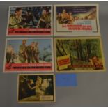 "The Bridge on the River Kwai" 4 US lobby cards (11 x 14 inch) - one from 1958 and 3 from the 1963