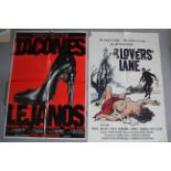 Adult genre film posters to include; "The Girl in Lovers Lane", 1960 US one sheet,