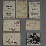 The Downliners Sect 2 original band signed cards with autographs from Don Craine,