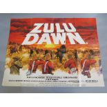 "Zulu Dawn" British Quad film poster with art by Tom Chantrell 30 x 40 inches,