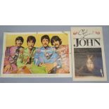Collection of music related posters including The Beatles,