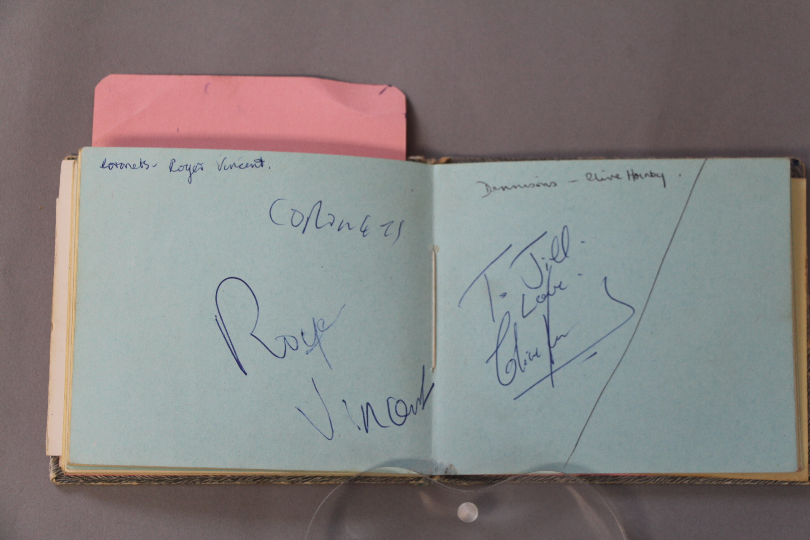 An autograph book with signatures and many car registrations of the groups collected personally by - Image 15 of 22