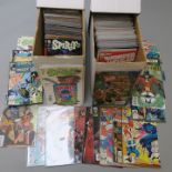 2 comic boxes of mainly Modern Marvel comics some variants titles inc; The Spirit no 1, 3, 4, 5,