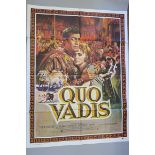 6 French Grande film posters inc Quo Vadis with art by Jean Mascii, Fall of the Roman Empire,