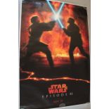 Star Wars large cinema bus shelter posters inc Star Wars Episode II & III rolled condition