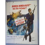 On Her Majesty's Secret Service James Bond Original French grande film poster starring George