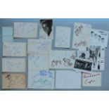 Autographs of pop group members dating from the 1960s who performed at Stourbridge & Kidderminster