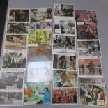 A collection of English 8 x 10 inch Front of House lobby cards including "Carry on up the Kyber",