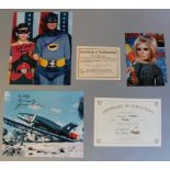 Batman 1966 Adam West Signed photo with Burt Ward as Robin 8 x 10 inch plus a Sylvia Anderson