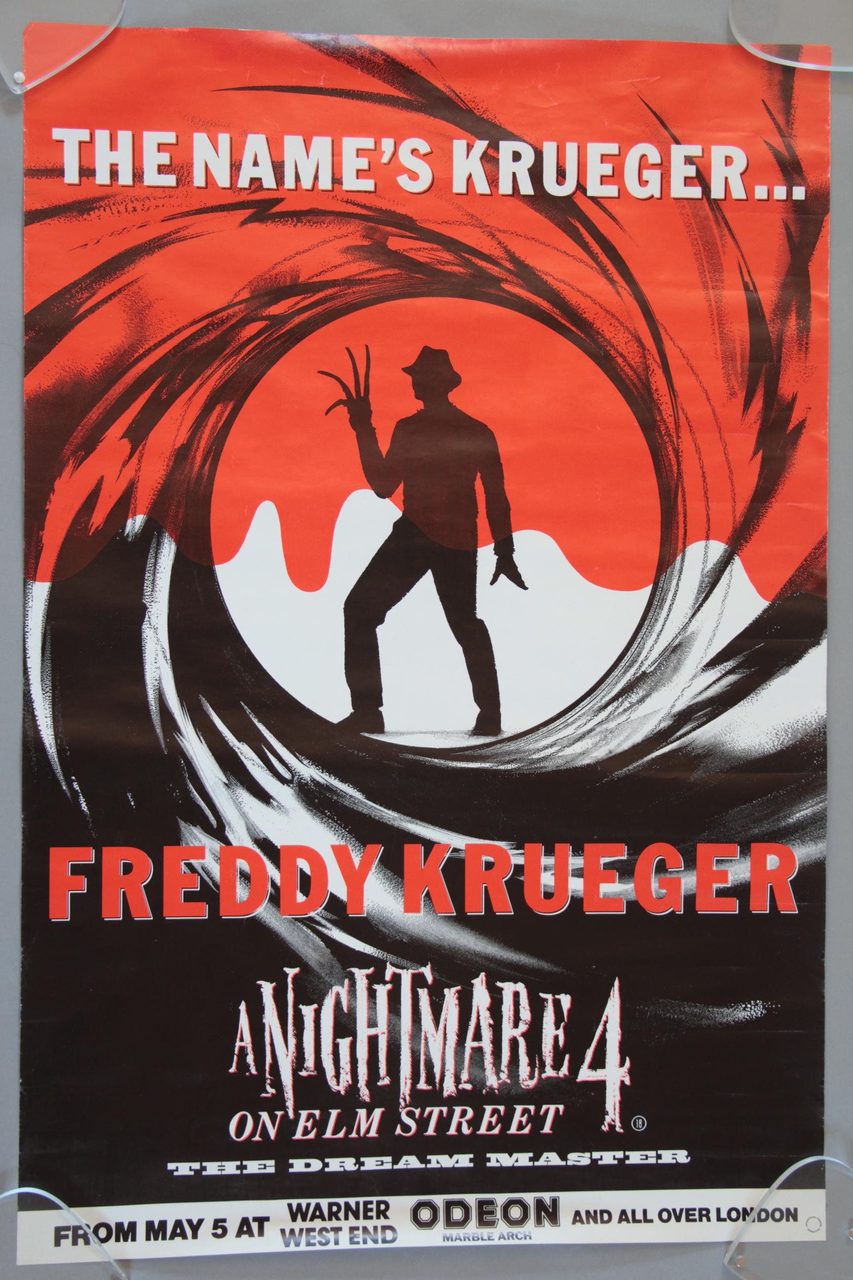 A Nightmare on Elm Street 4 Freddy Krueger as James Bond style rolled Excellent condition British