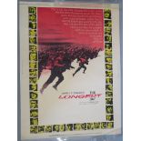 "The Longest Day" US 30 x 40 inch film poster rolled condition from 1962 featuring photographs of